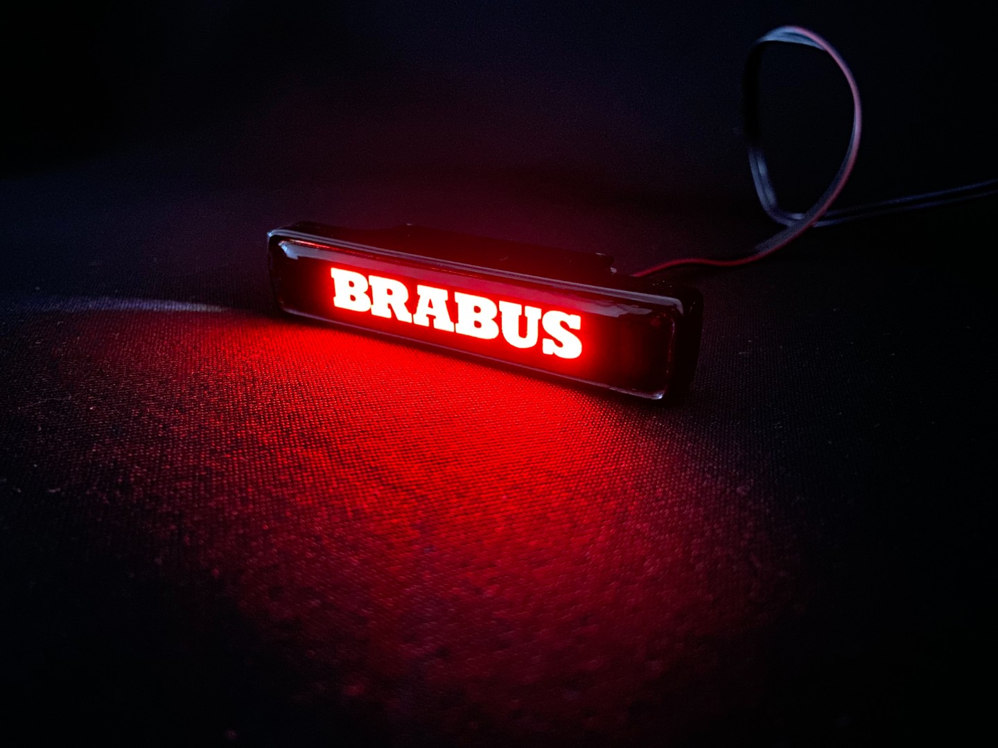 Brabus LED grille red badge emblem logo for Mercedes-Benz W463A