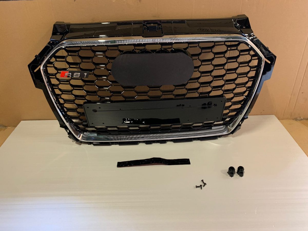 10585 Audi RS-Style Front Grille for Audi A1 2015-2018 Chrome - Image 1