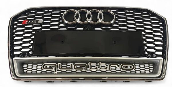 Audi A6 RS6 Style Chrome Quattro Radiator Grille Upgrade 2012–2015