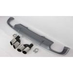 S-line S4 Style Rear Diffuser with Exhaust Tips for Audi A4 2015–2019 - Image 2
