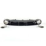 Kubay Design RS6 style rear diffuser with integrated exhaust tips, sleek black finish — fits Audi A6 2012–2015.