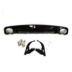 Kubay Design RS6 style rear diffuser with exhaust tips, glossy black finish — fits Audi A6 2016–2018, premium precision fitment.
