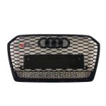 RS6 Black QUATTRO Front Radiator Grille for Audi A6 2016–2018