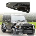 Carbon Fiber Front Roof Spoiler with Integrated OSRAM LEDs for Mercedes-Benz W463 4×4 – grey carbon premium design