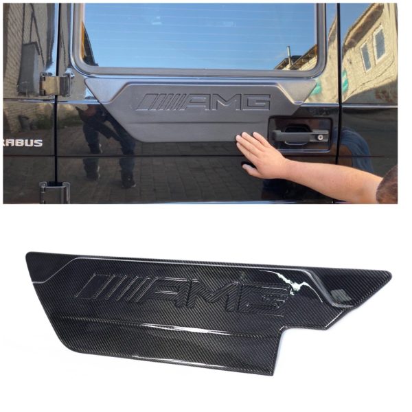 Rear door attachment AMG style in carbon fiber for Mercedes-Benz G-Class W463, premium sporty upgrade with OEM precision