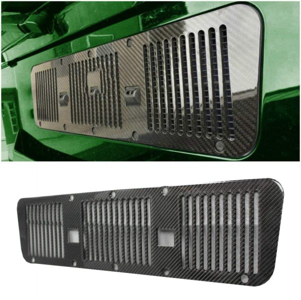 Kubay Design carbon fiber hood washer cover for Mercedes-Benz G-Class W463 (2008–2018), genuine carbon fiber with gloss UV-resistant finish, lightweight durable exterior detail upgrade with OEM precision.