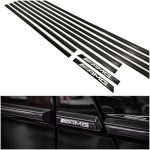 Kubay Design AMG carbon fiber side mouldings insertions set for Mercedes-Benz G-Class W463, 100% genuine carbon fiber with gloss weave finish, lightweight durable upgrade with OEM-style sporty precision fit.