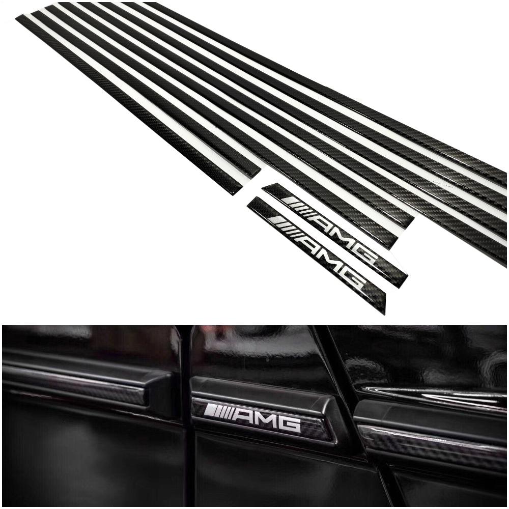 AMG Carbon Fiber Side Mouldings Insertions Set for Mercedes-Benz G-Class W463 Kubay Design AMG carbon fiber side mouldings insertions set for Mercedes-Benz G-Class W463, 100% genuine carbon fiber with gloss weave finish, lightweight durable upgrade with OEM-style sporty precision fit.
