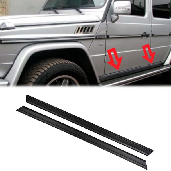 Lower entrance mouldings trim fiberglass for Mercedes-Benz G-Class W463, durable OEM-style upgrade supplied in primer