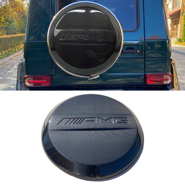 Carbon fiber AMG rear spare wheel plate cover for Mercedes-Benz G-Class W463, lightweight and durable upgrade with premium styling