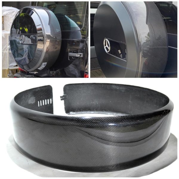 Carbon fiber rear spare wheel ring cover for Mercedes-Benz G-Class W463 2007–2018, lightweight and durable upgrade for premium rear styling
