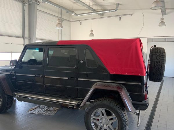 Mechanical folding roof Landaulet Maybach style for Mercedes-Benz G-Class W463 4-door, luxury open-top conversion upgrade