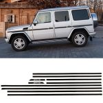 AMG black gloss moulding insertions set for Mercedes-Benz G-Class W463, 10-piece exterior upgrade
