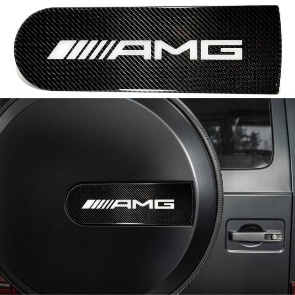 Carbon Emblem Badge For Spare Wheel Cover Mercedes G-Wagon W463 W463A Phono 3