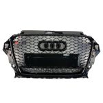 RS3 Style Honeycomb Front Grille with Quattro Logo for Audi A3 2013 2014 2015 2016