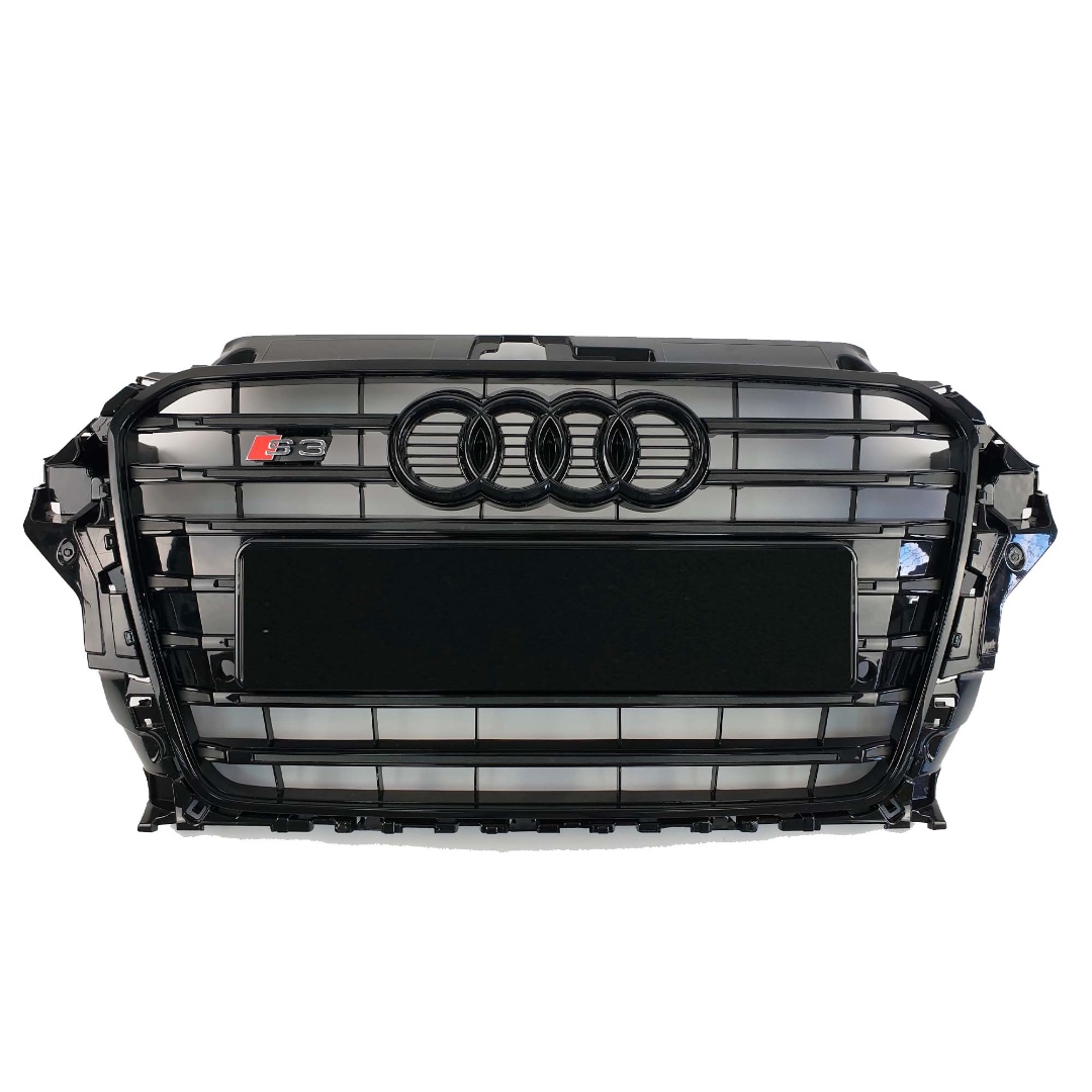 Front Radiator Grille S3 Style Black for Audi A3 2013–2016 | Premium Honeycomb Design Front Radiator Grille S3 Style Black for Audi A3 2013–2016