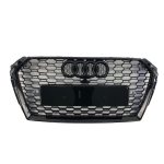 RS4 Style Black Front Radiator Grille for Audi A4 2015–2019