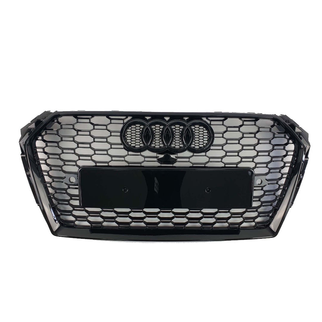 RS4 Style Black Front Radiator Grille for Audi A4 2015–2019 RS4 Style Black Front Radiator Grille for Audi A4 2015–2019