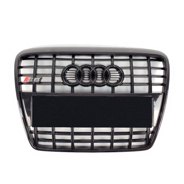 6 Style Black Front Bumper Radiator Grille Audi A6 2008–2011