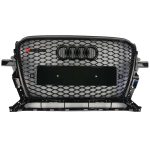 Kubay Design RSQ5 black honeycomb front bumper radiator grille with sleek gloss finish — fits Audi Q5 2012–2015, premium OEM precision upgrade.