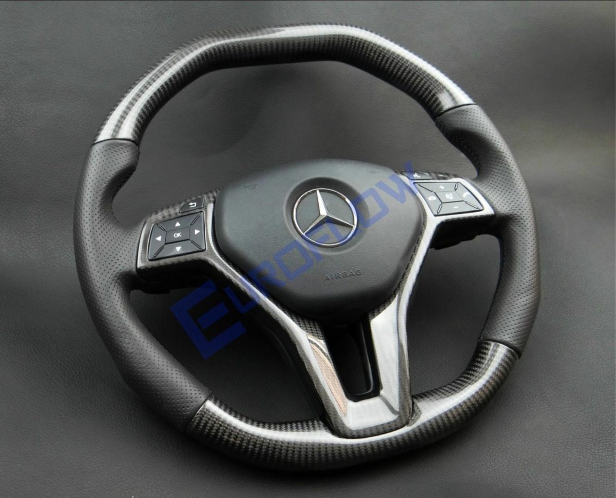 Mercedes-Benz AMG C-Class CLS SLK E-Class W207 W212 W172 W218 W204 Steering Wheel Carbon Leather - Image 2