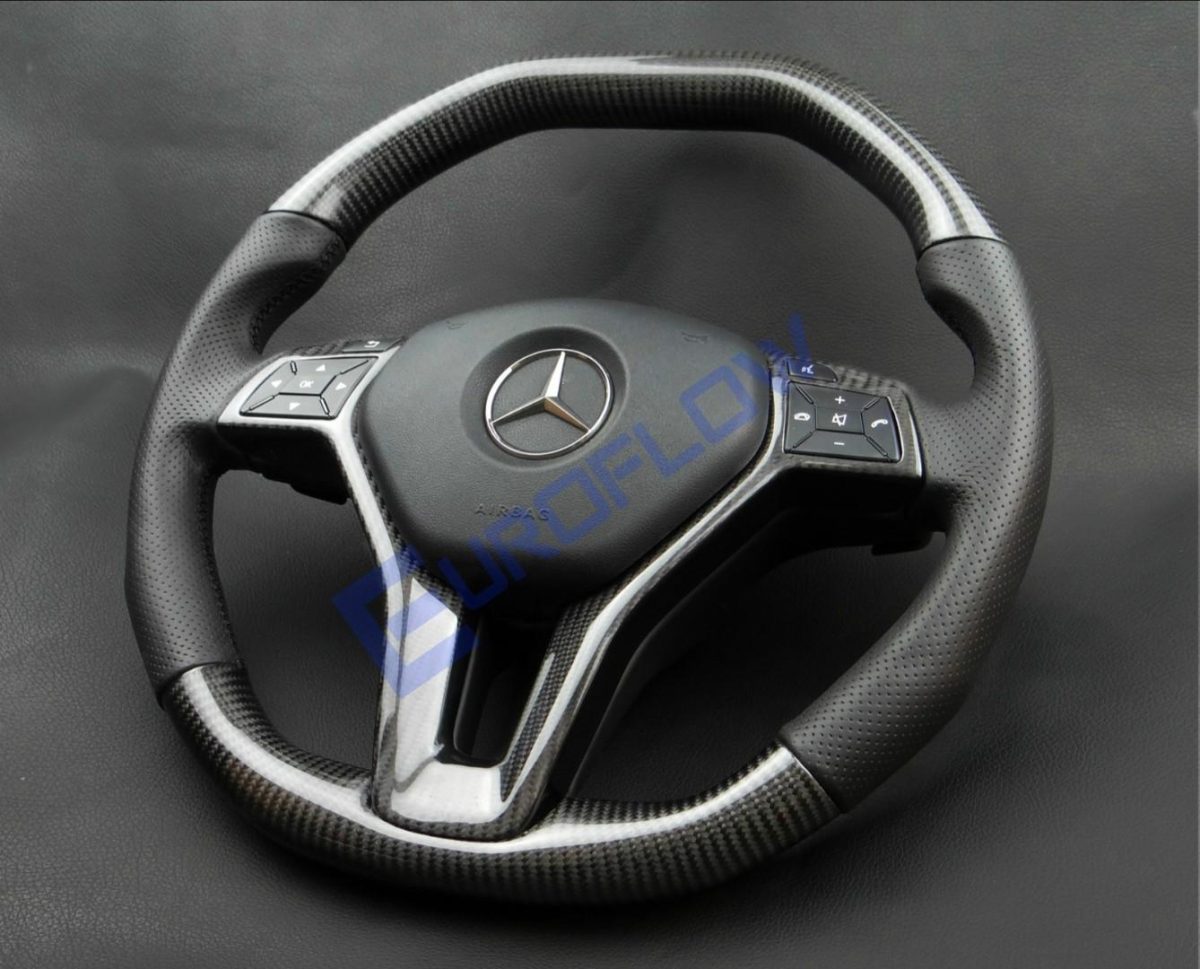 Mercedes-Benz AMG C-Class CLS SLK E-Class W207 W212 W172 W218 W204 Steering Wheel Carbon Leather - Image 3