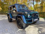 Front low-angle view of 1990 Mercedes-Benz W463 G-Class 3-door SWB with lifted suspension