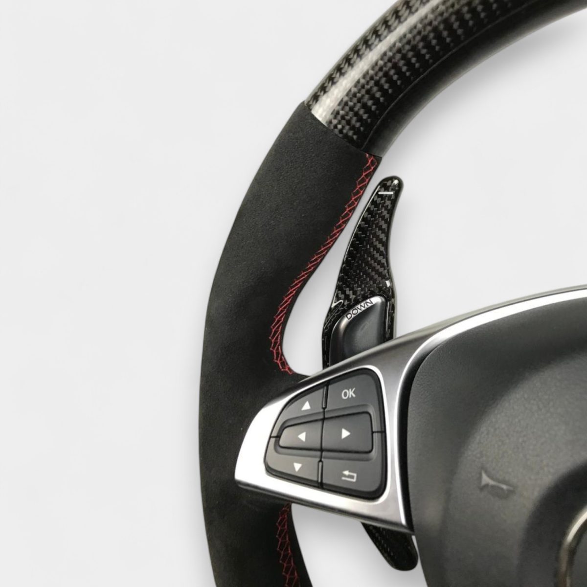 red stripe amg steering wheel kubay design