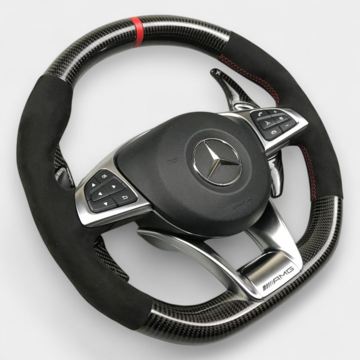 carbon fiber alcantara steering wheel mercedes benz