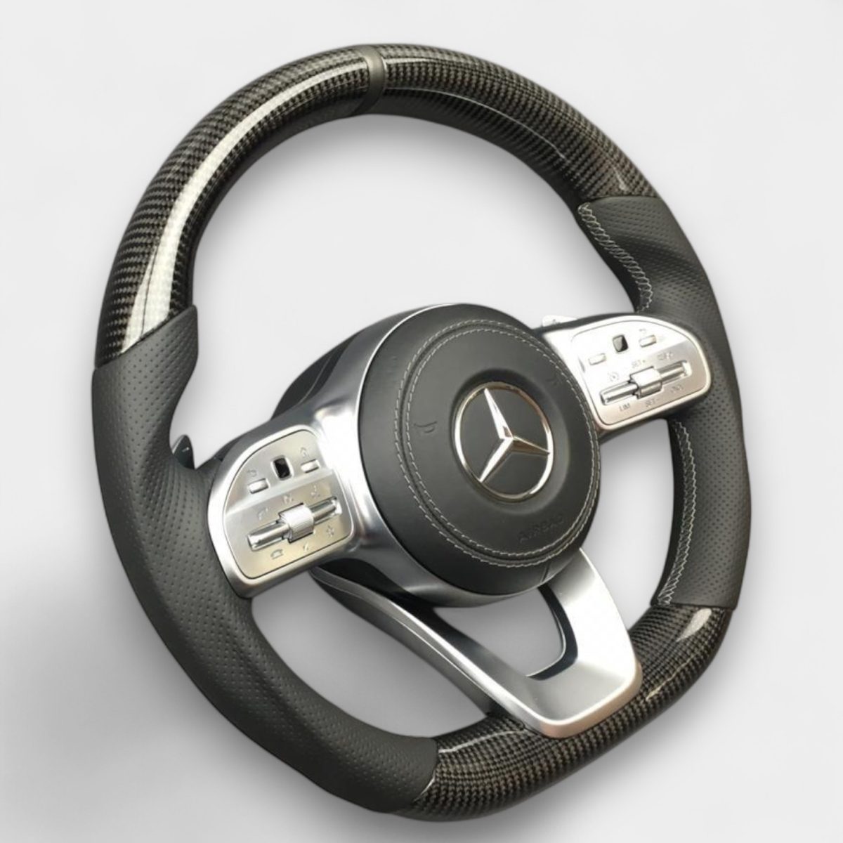 premium carbon leather steering wheel mercedes w463a interior