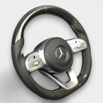 premium carbon leather steering wheel mercedes w463a interior