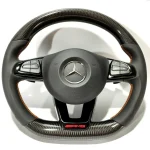 amg carbon leather flat bottom steering wheel mercedes w205