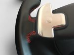amg carbon leather steering wheel mercedes cla red stitching