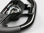 flat bottom amg piano black wheel mercedes w205