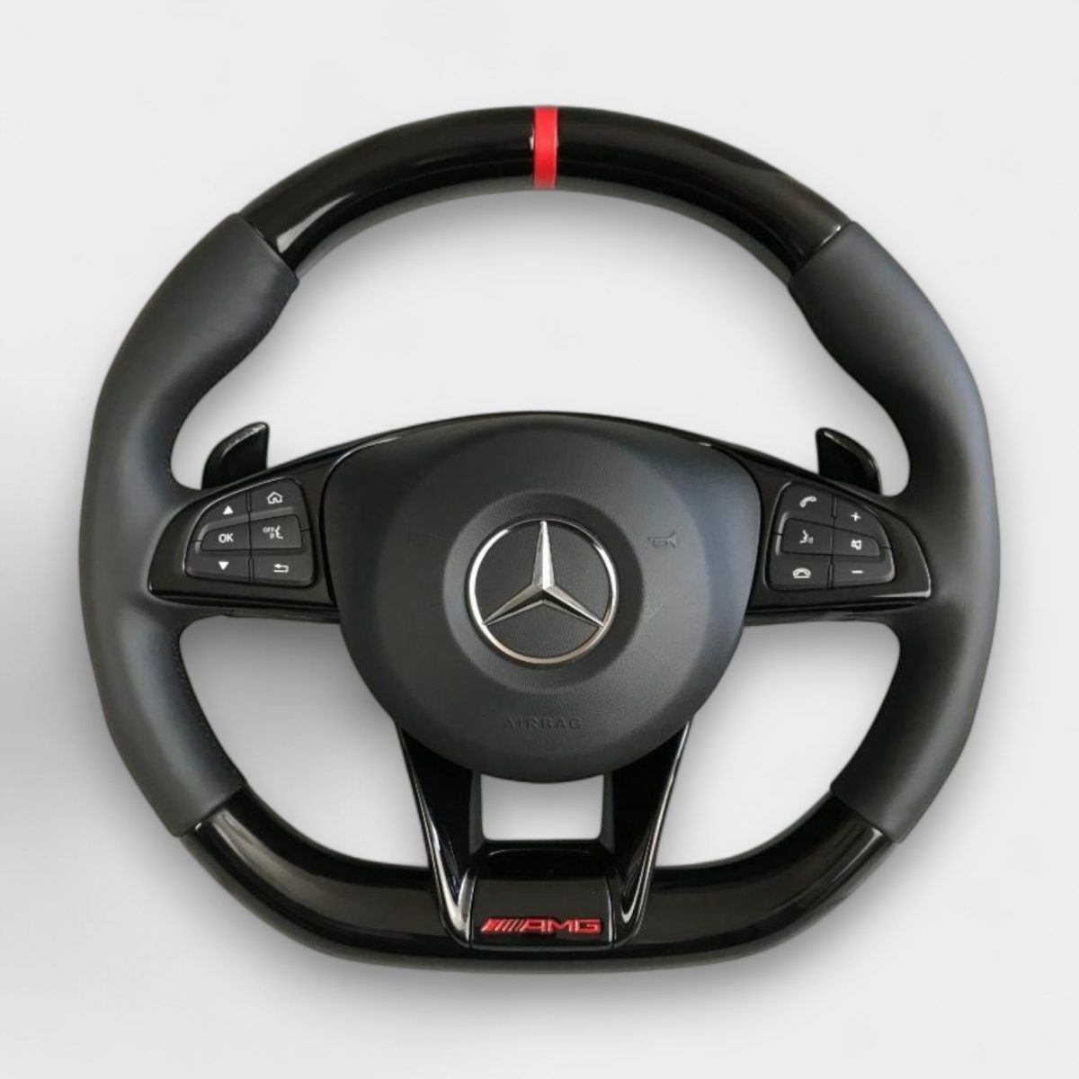 amg piano black steering wheel mercedes w205