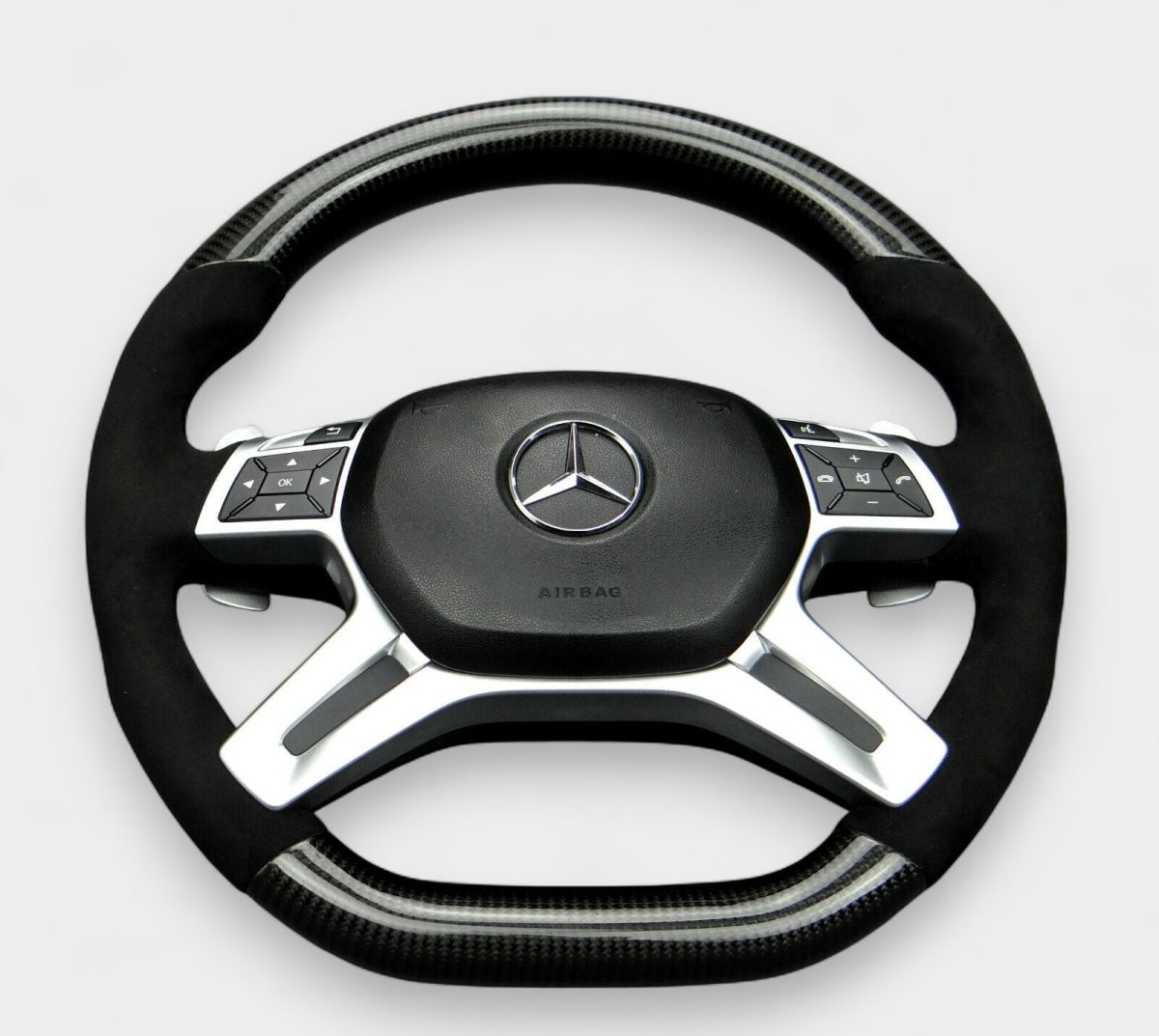 AMG style carbon fiber steering wheel for GL GLS
