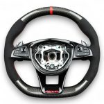 mercedes w213 carbon steering wheel with red stripe