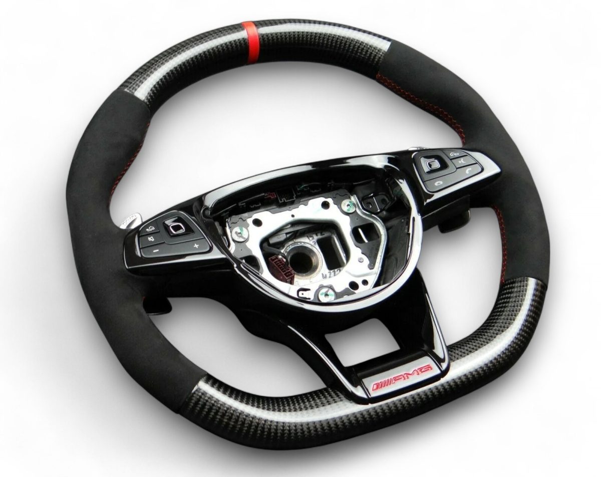 premium carbon fiber alcantara wheel mercedes benz