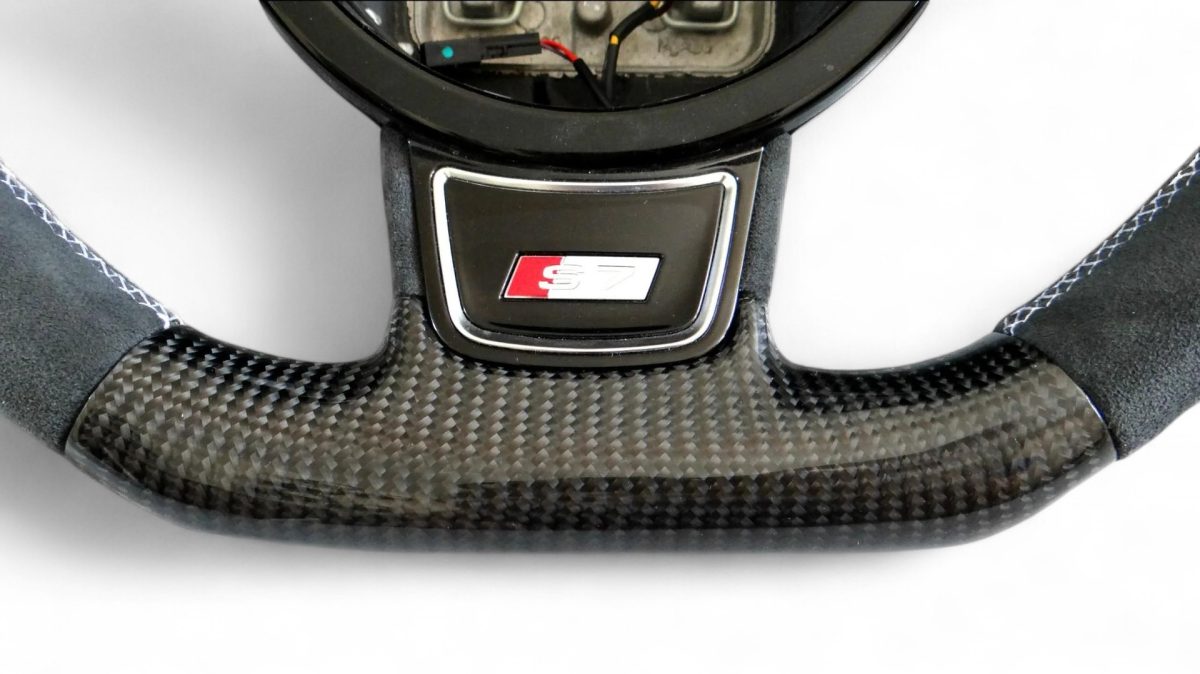 carbon alcantara flat bottom steering wheel audi a6