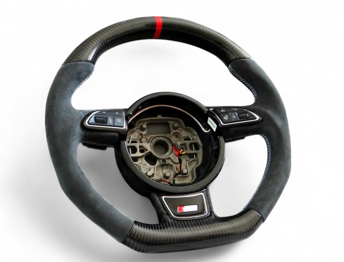 red stripe carbon steering wheel audi a8