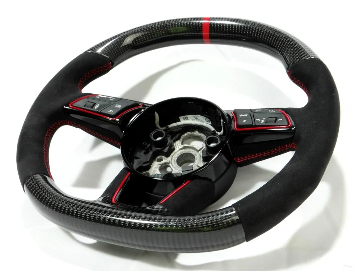 alcantara center carbon steering wheel audi s3