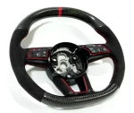 audi s4 carbon fiber flat bottom wheel upgrade