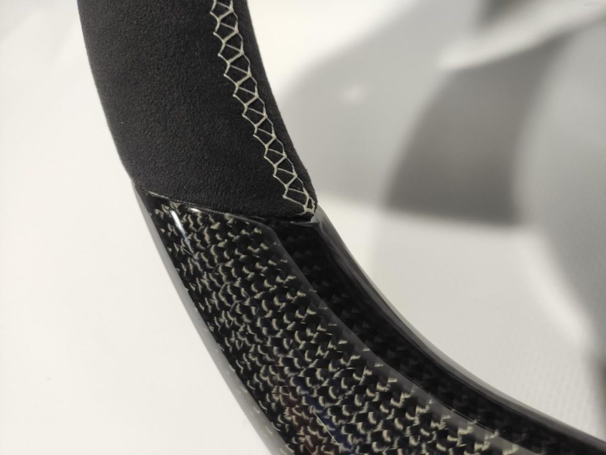 ergonomic carbon alcantara steering wheel mercedes