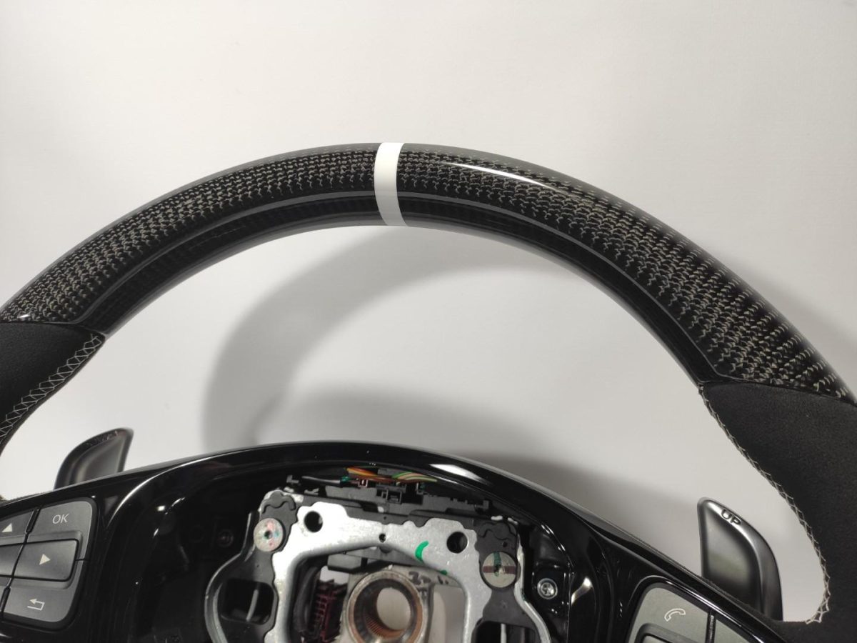 Carbon & Alcantara Steering Wheel for Mercedes A B S V CLA GLA GLE GLS GLC - Image 3