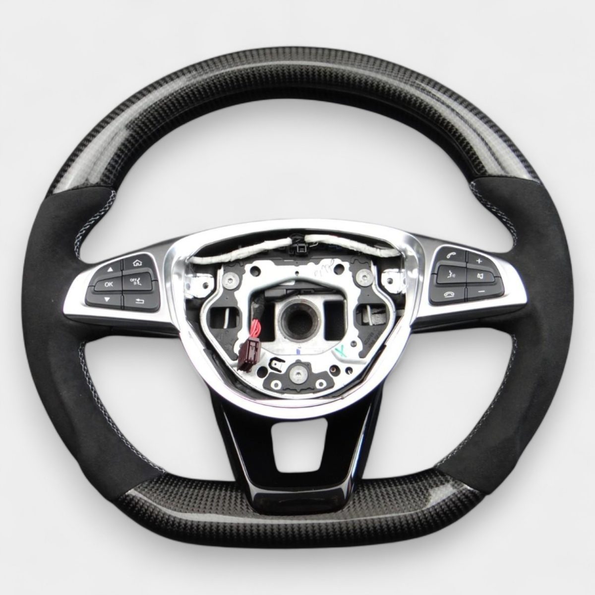Carbon & Alcantara Steering Wheel for Mercedes-Benz C-Class (W205) (2) carbon alcantara steering wheel mercedes c class w205