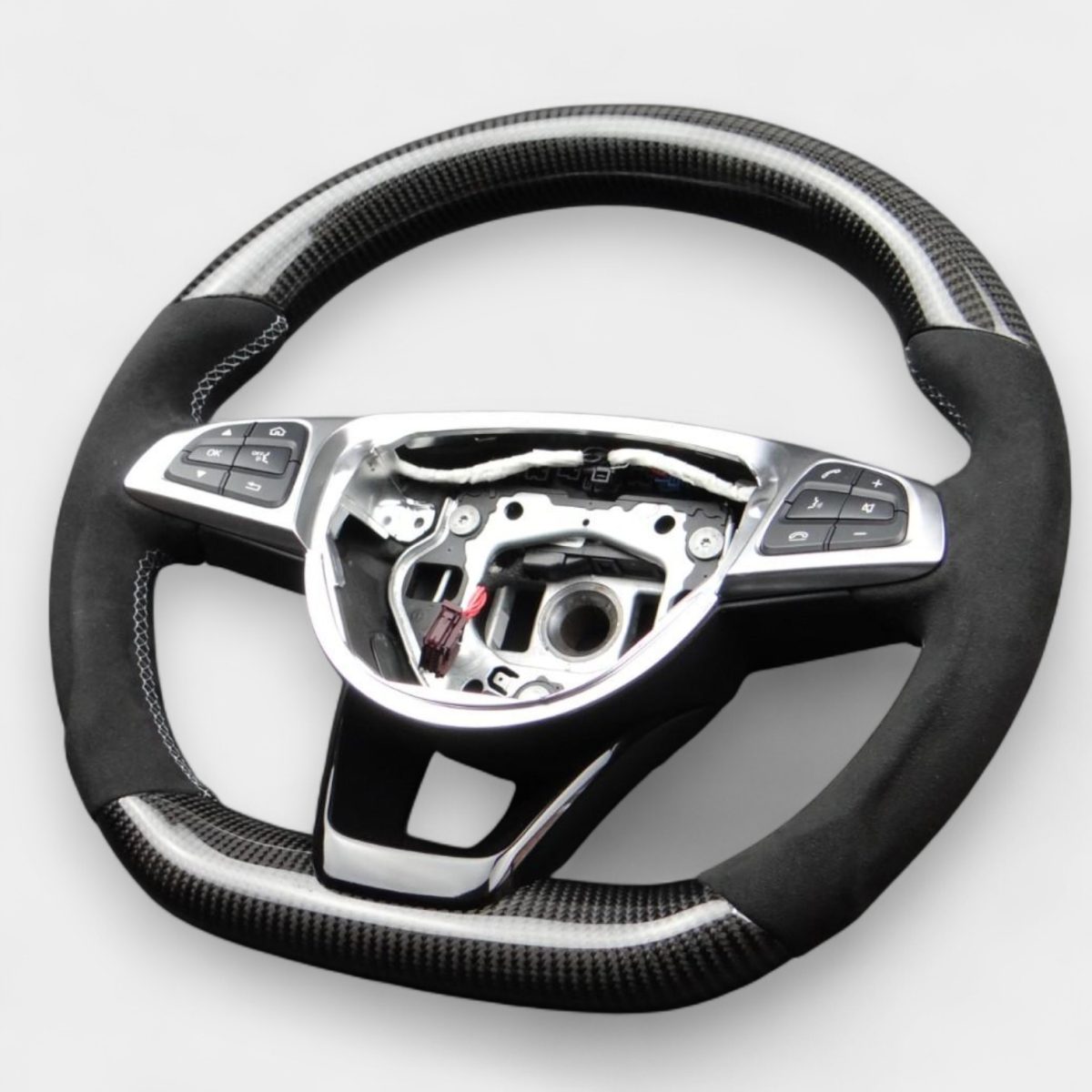mercedes w205 carbon fiber steering wheel kubay design