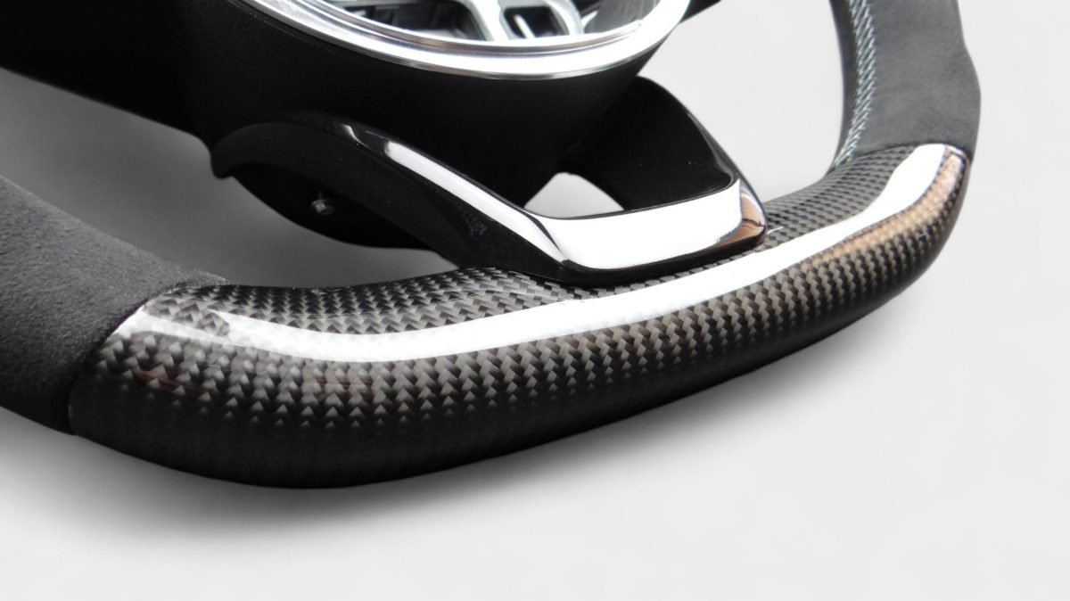 carbon and alcantara steering wheel mercedes benz