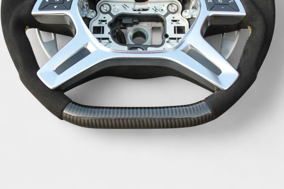 carbon and alcantara steering wheel mercedes gl x166
