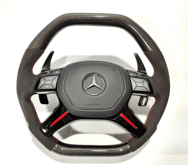 mercedes w166 carbon flat bottom steering wheel kubay design