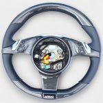 carbon leather steering wheel porsche cayenne